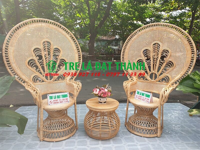 Ghế Con Công Mây Tự Nhiên Cao Cấp - Peacock Chair